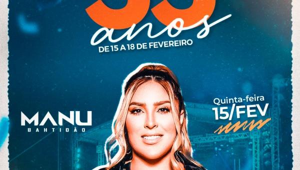 Prefeitura de Pau d'arco realizará 33º aniversário da cidade com shows nacional e regional